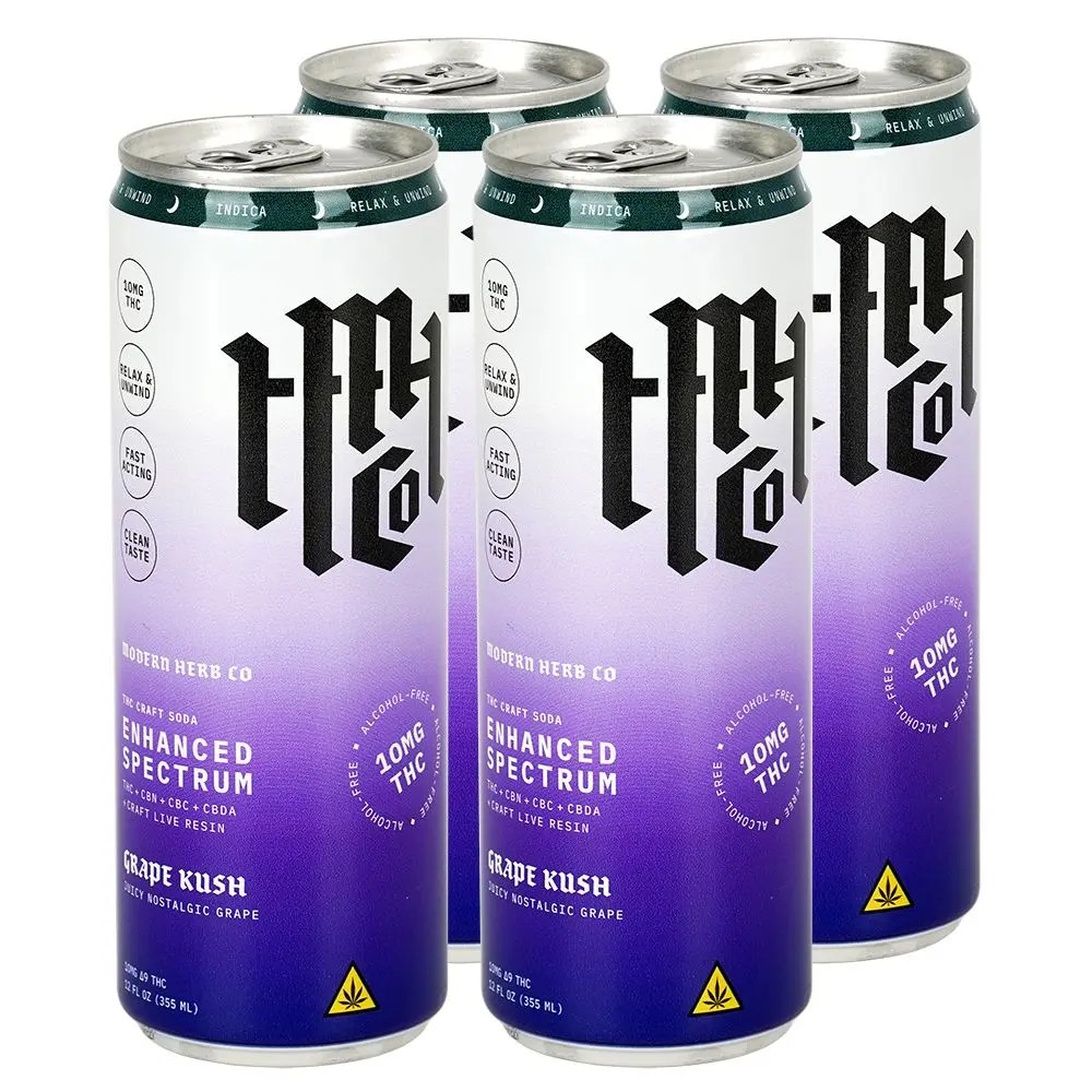 Modern Herb Co D9 THC Blend Craft Soda | 12oz | 10mg | 4ct Pack product image 2
