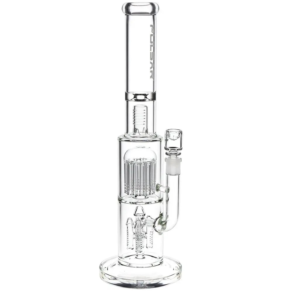 Double Chamber Rocket Perc Chugger Glass Water Pipe - 15.25" / 14mm F