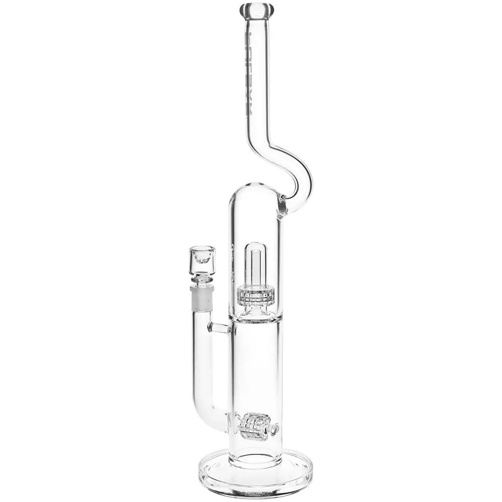 Kink Neck Double Chamber Chugger Glass Water Pipe - 17.25" / 14mm F product image 3