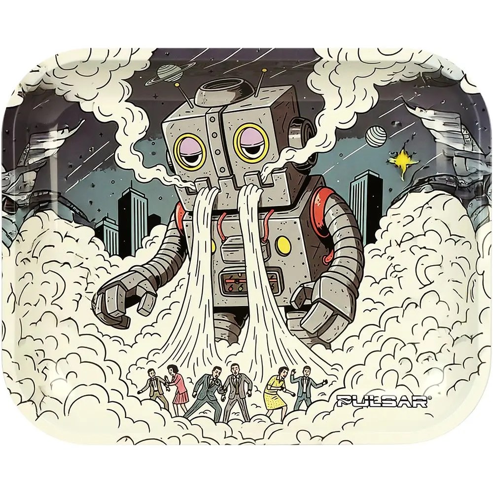 Metal Rolling Tray - Attack of the Dope Bot / 13"x 11" product image 1