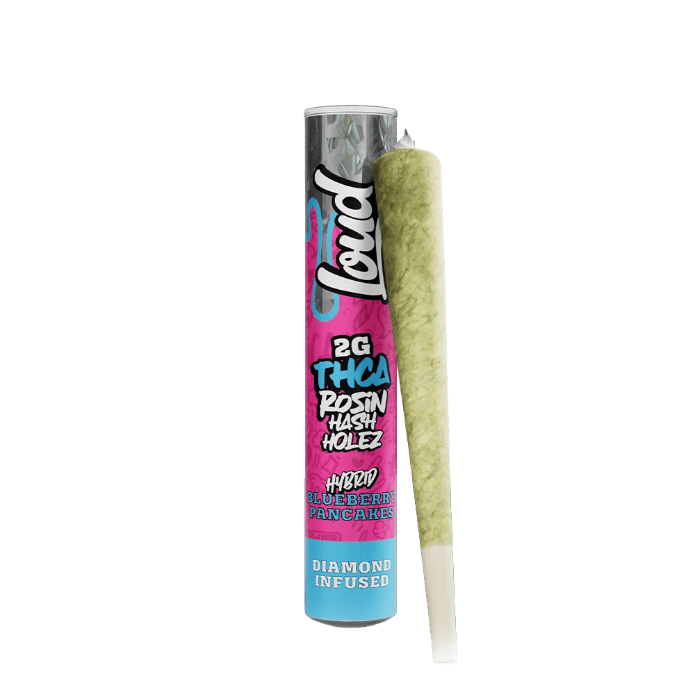 Loud Rosin Hash Holez Blueberry Pancakes Hybrid 2g THCA diamond infused pre-roll