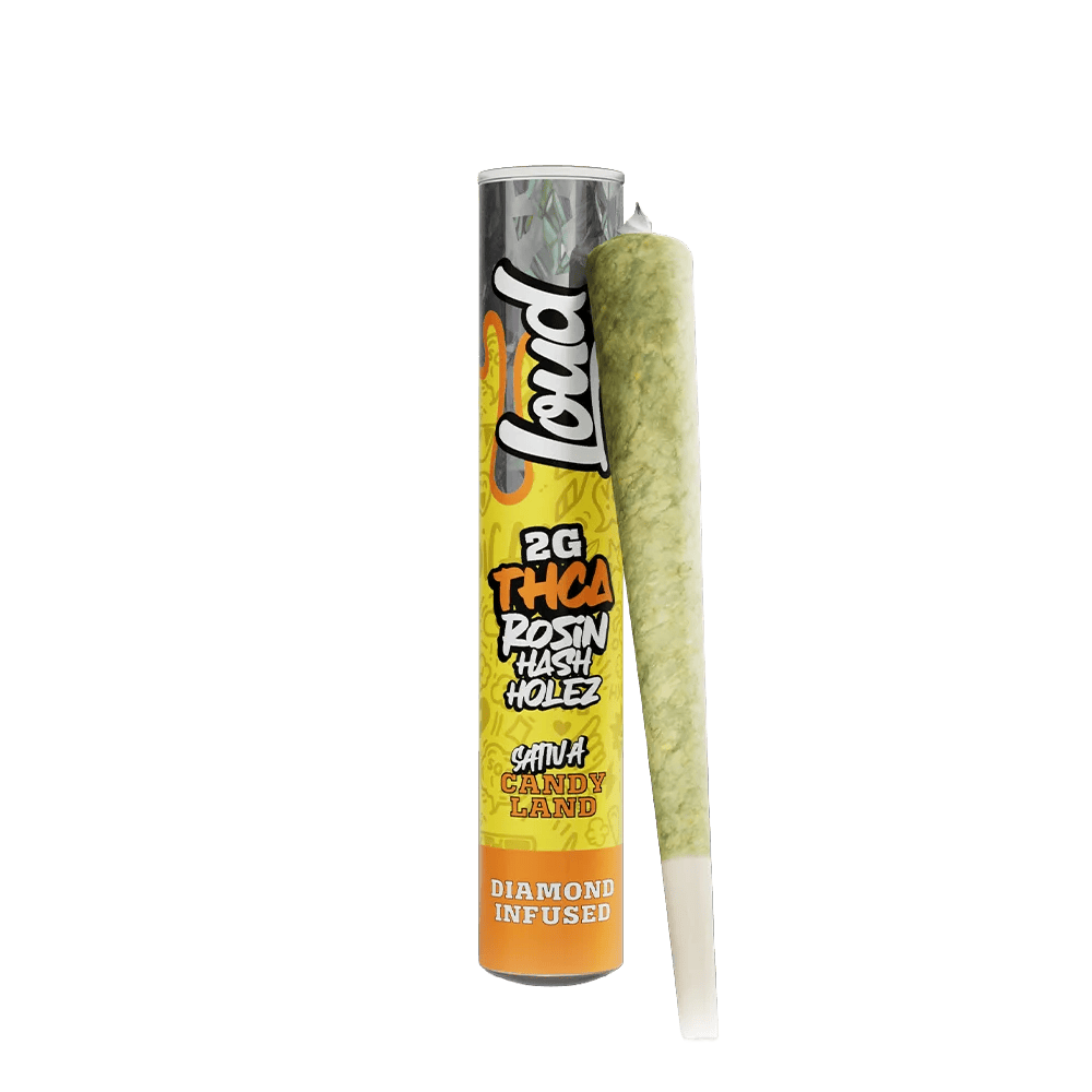 Loud Rosin Hash Holez CandyLand Sativa 2g THCA diamond infused pre-roll