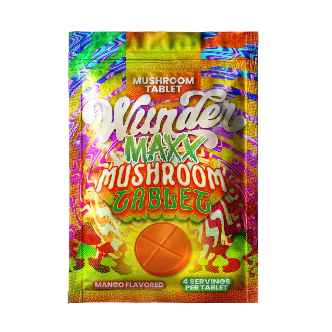 Wunder Maxx Tablets 14000mg mushroom edible Mango flavor 1ct pouch