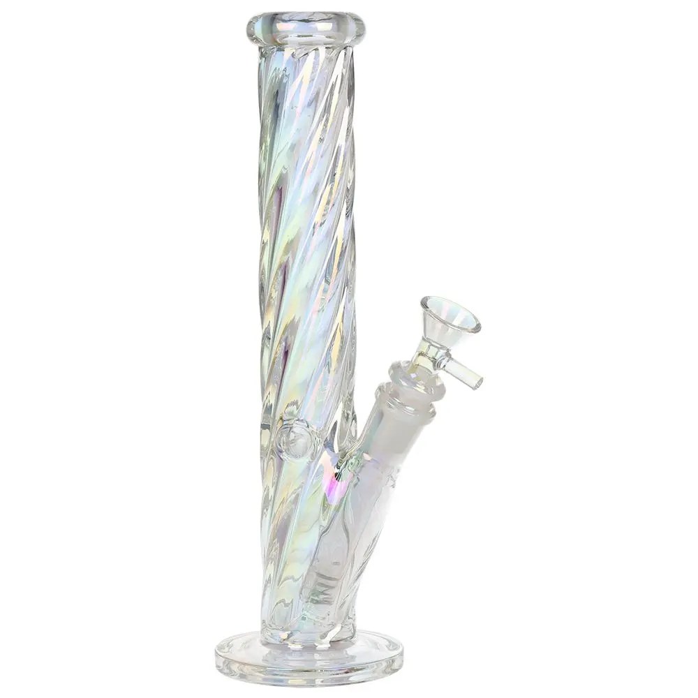 SeshGear Twist Straight Tube Glass Water Pipe - 13.75" / 14mm F product image 4