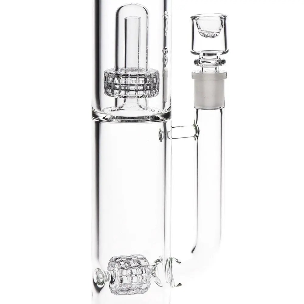 Kink Neck Double Chamber Chugger Glass Water Pipe - 17.25" / 14mm F product image 2