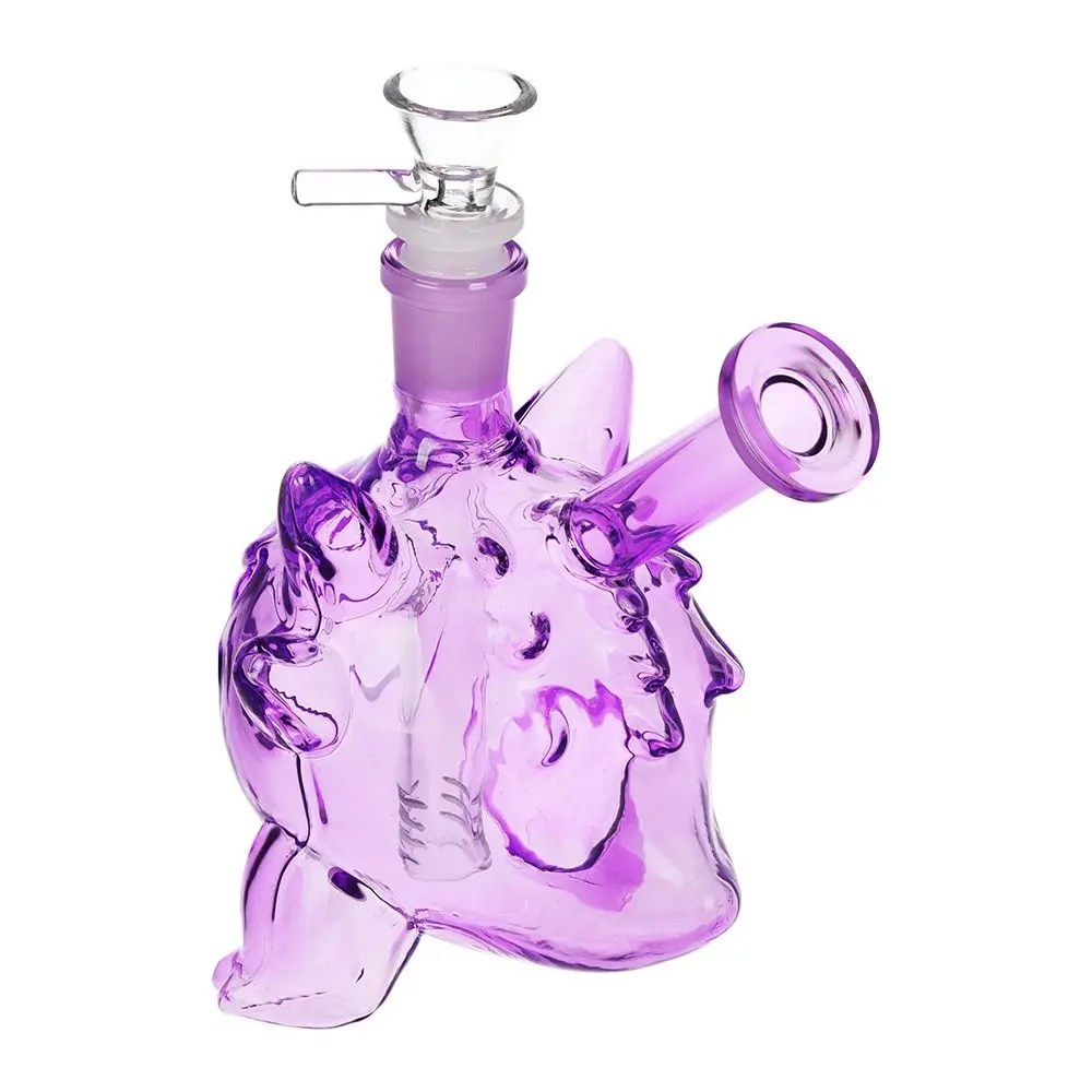 Purple Pocket Monster Glass Water Pipe - 5.75" / 14mm F / "Ghost Type" product image 2