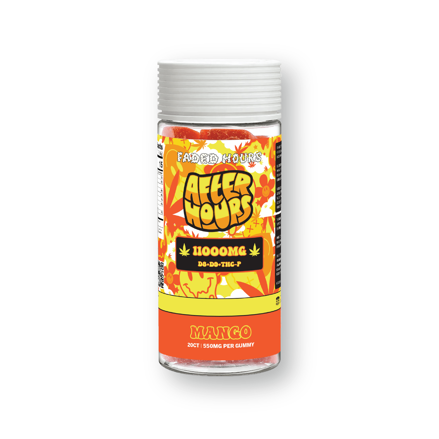 After Hours 11K Bites gummies Mango flavor 11000mg THCA blend jar 20ct