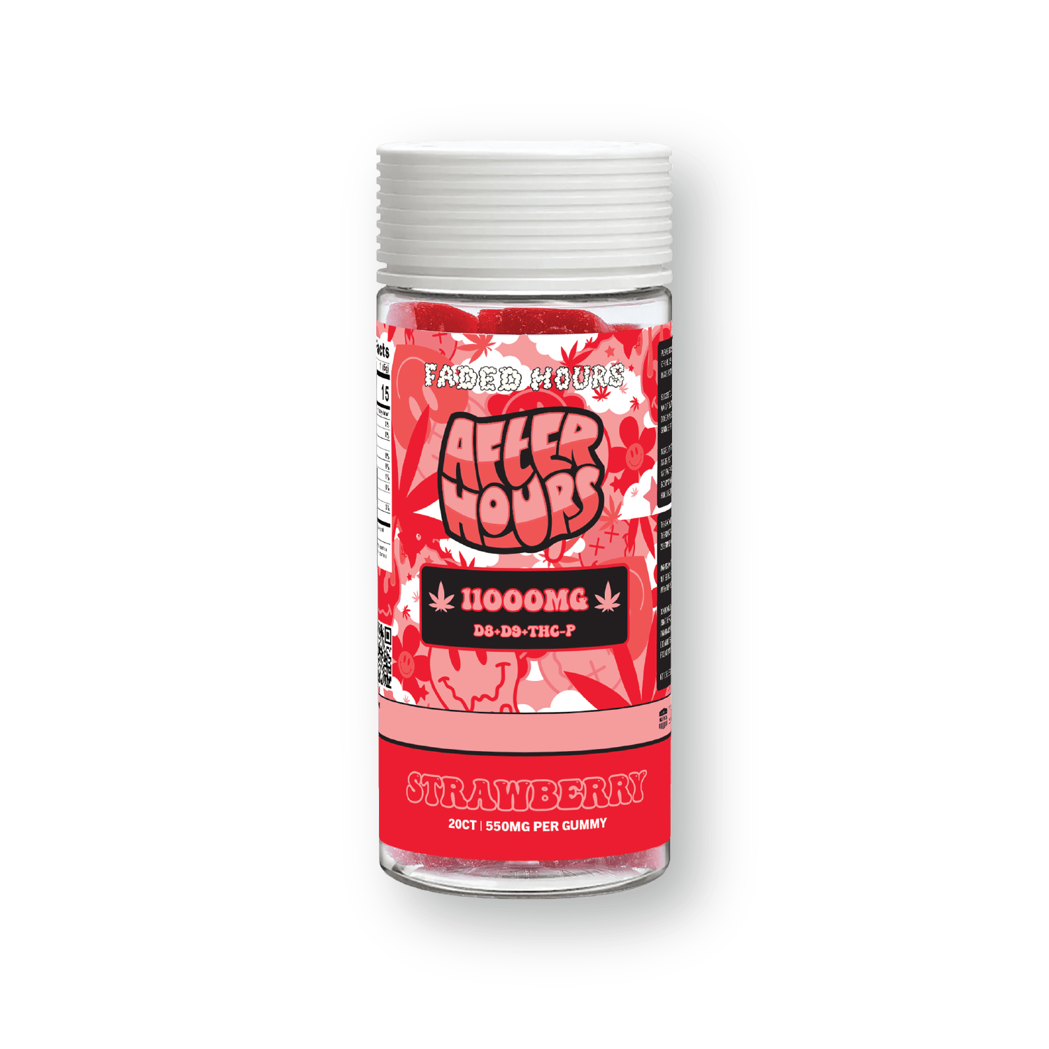 After Hours 11K Bites gummies Strawberry flavor 11000mg THCA blend jar 20ct