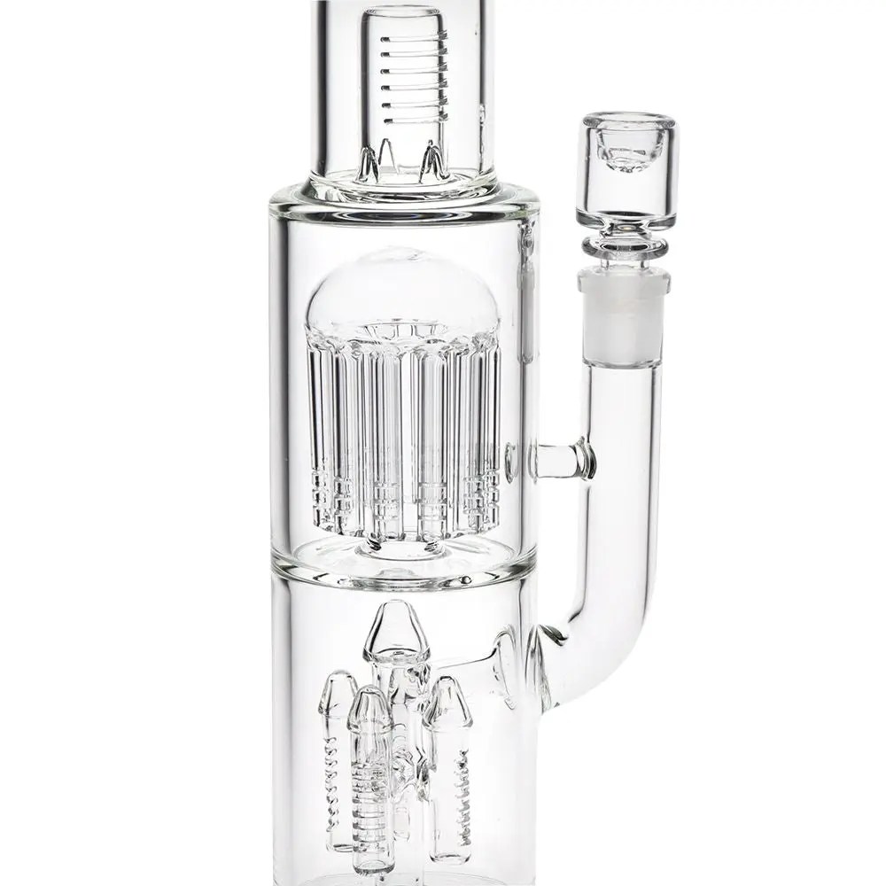Double Chamber Rocket Perc Chugger Glass Water Pipe - 15.25" / 14mm F product image 3