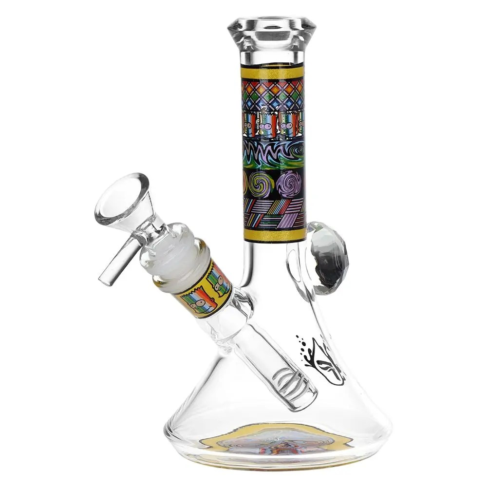 Mosaic Bart Wag Glass Water Pipe - 6.75" / 14mm F / Colors Vary product image 2
