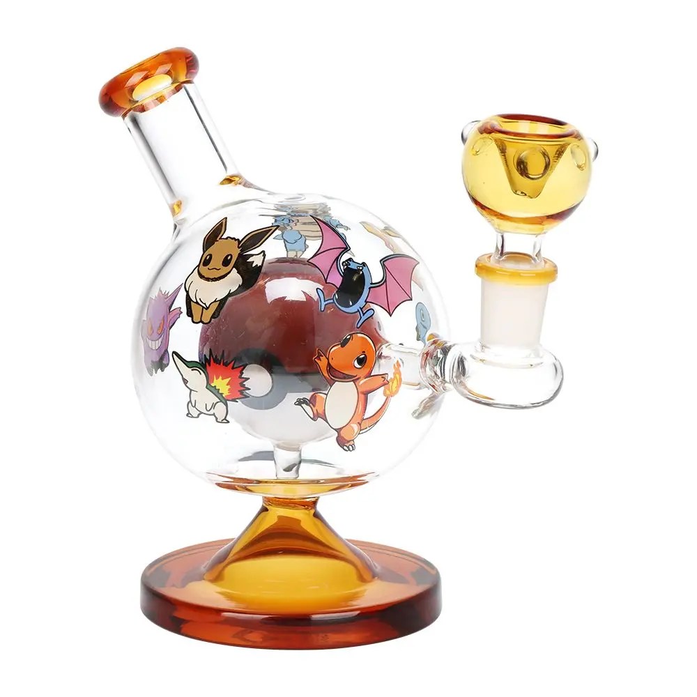 Playful Creatures Ball Glass Water Pipe - 6" / 14mm F product image 1
