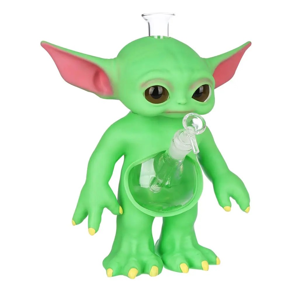 Baby Alien Glass &amp; Vinyl Water Pipe - 11.5" / 14mm F product image 2