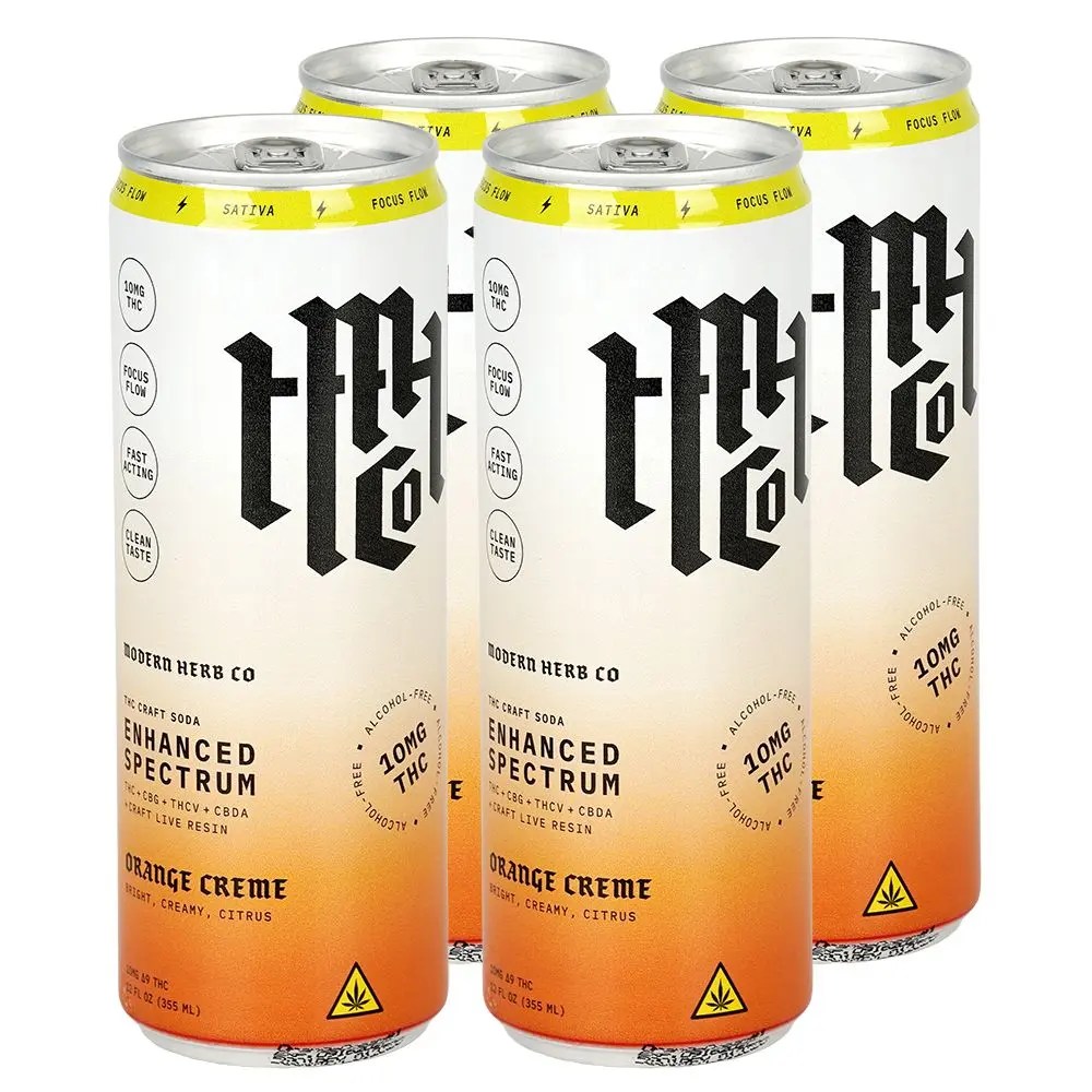 Modern Herb Co D9 THC Blend Craft Soda | 12oz | 10mg | 4ct Pack product image 3