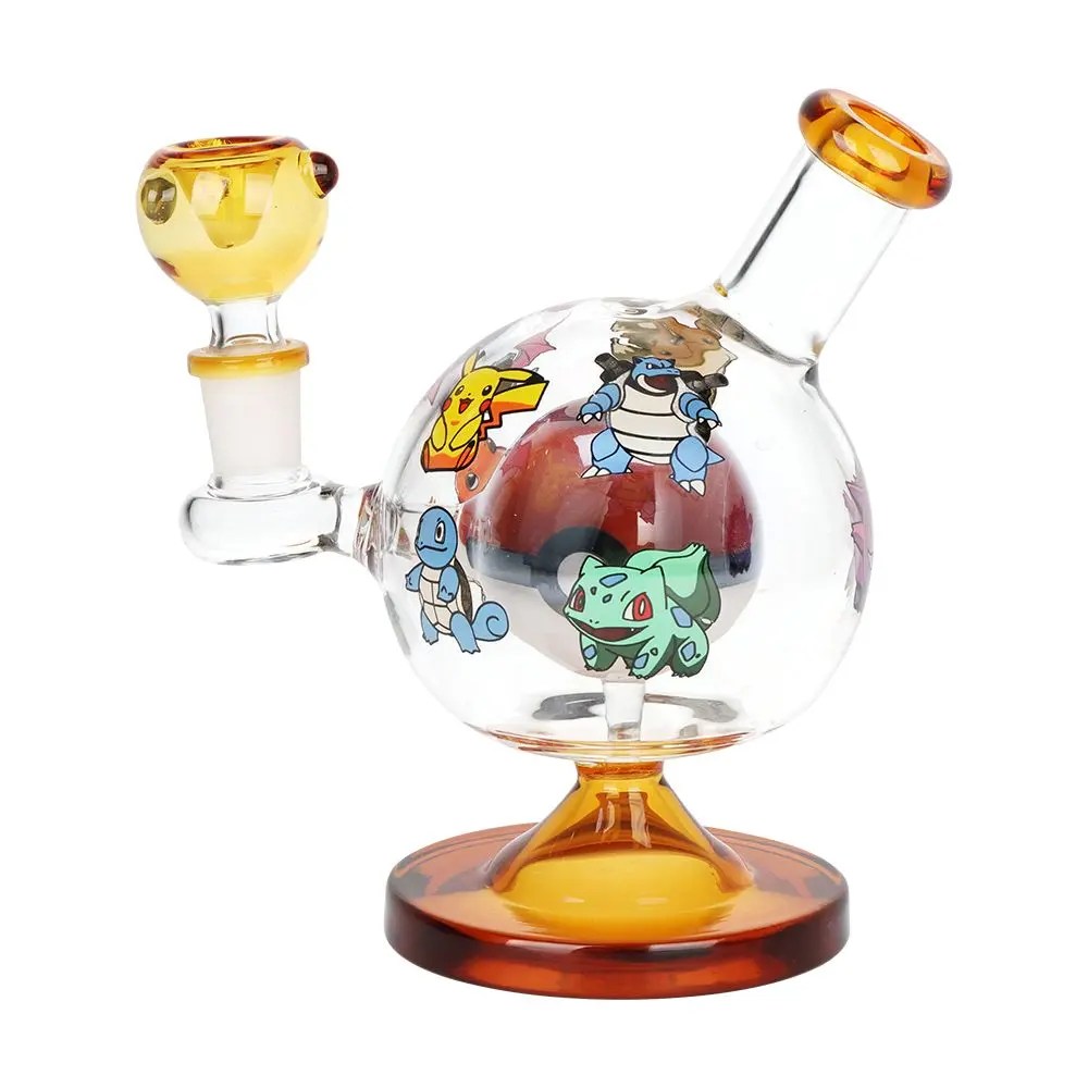 Playful Creatures Ball Glass Water Pipe - 6" / 14mm F product image 5