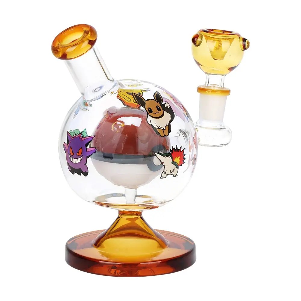 Playful Creatures Ball Glass Water Pipe - 6" / 14mm F product image 3