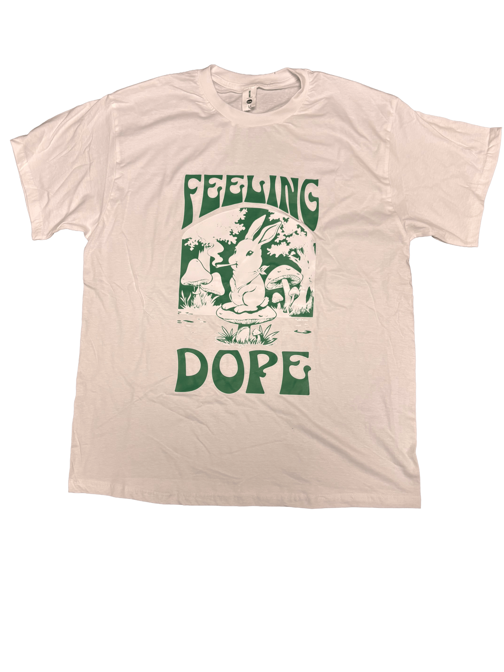 Remedy Center Graphic Tees Feeling Dope design on natural white cotton t-shirt