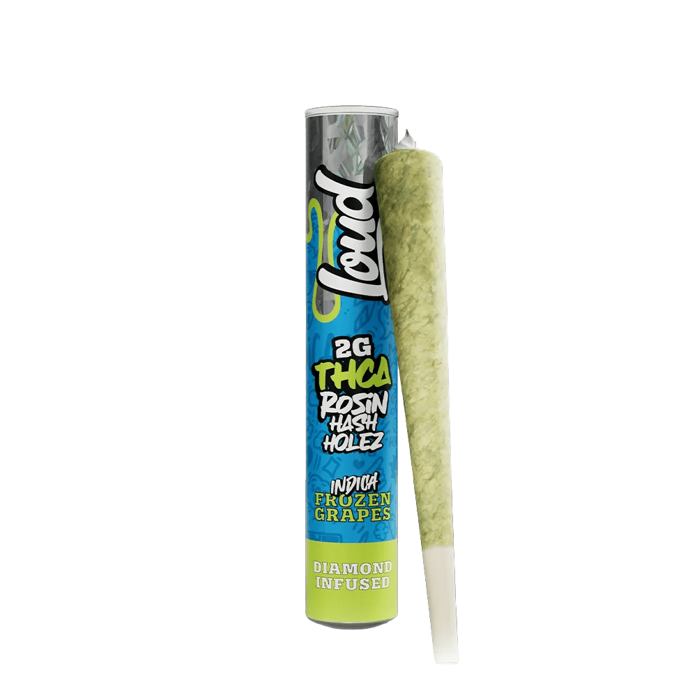 Loud Rosin Hash Holez Frozen Grapes Indica 2g THCA diamond infused pre-roll