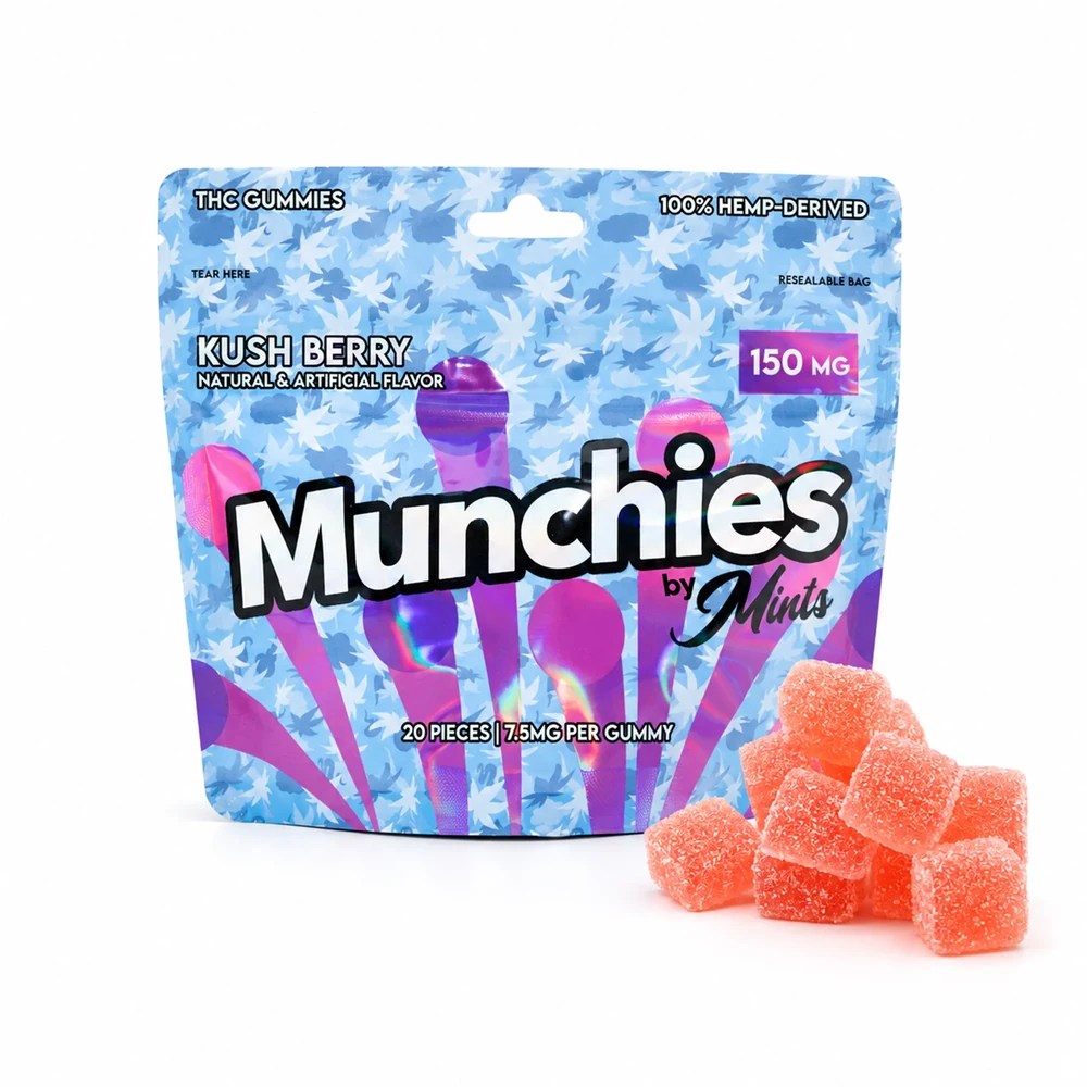Munchies by Mints Gummies Kush Berry 150mg Delta 9