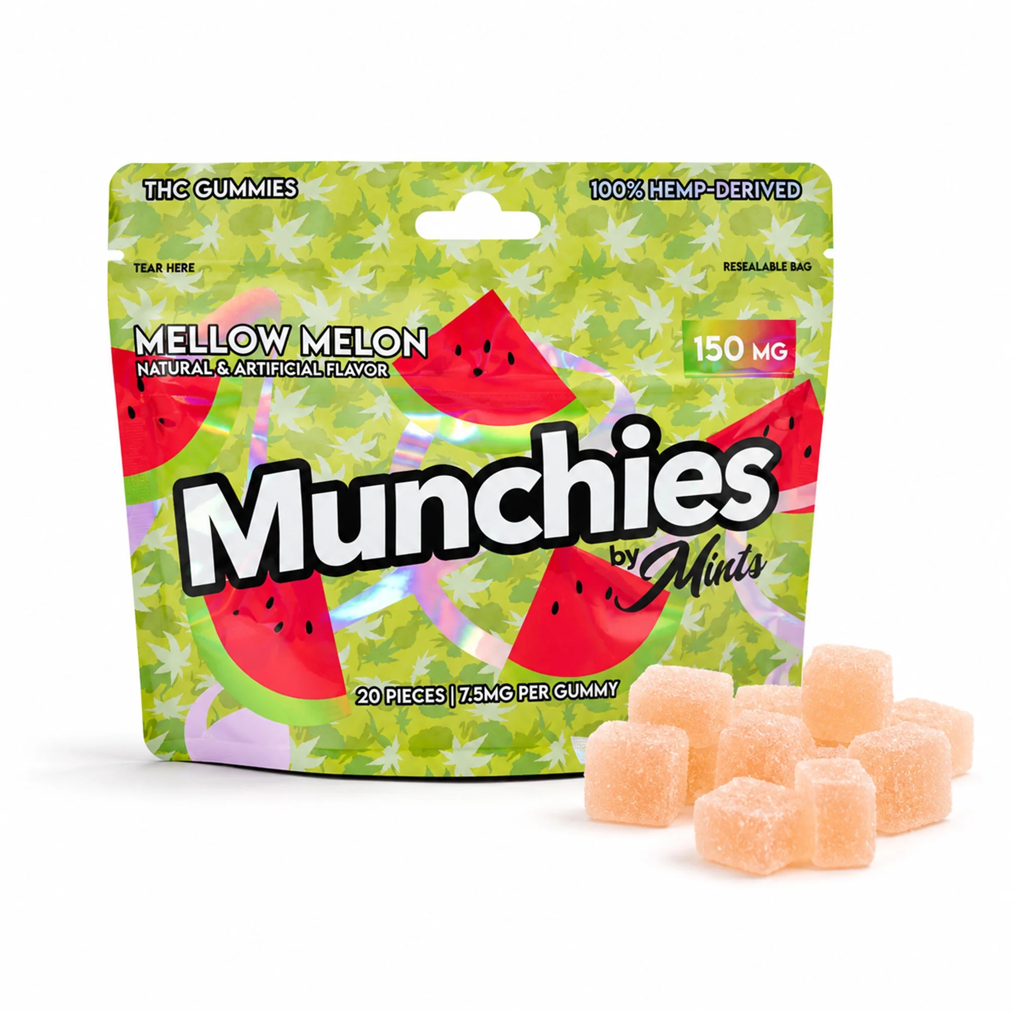 Munchies by Mints Gummies Mellow Melon 150mg Delta 9