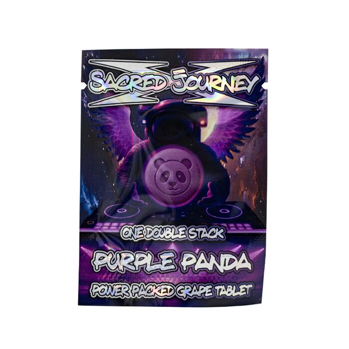 Sacred Journey Mushroom Tablet Purple Panda Power Packed Grape double stack pouch