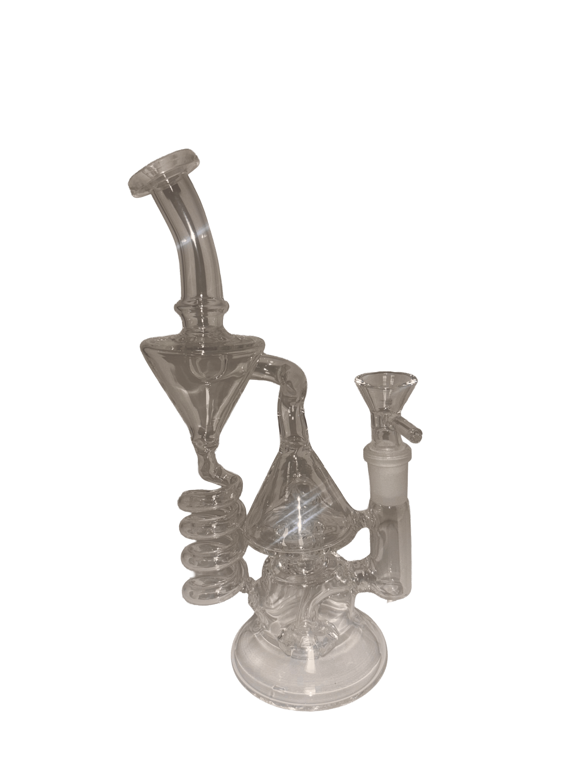 Swirly Glass Recycler Bong