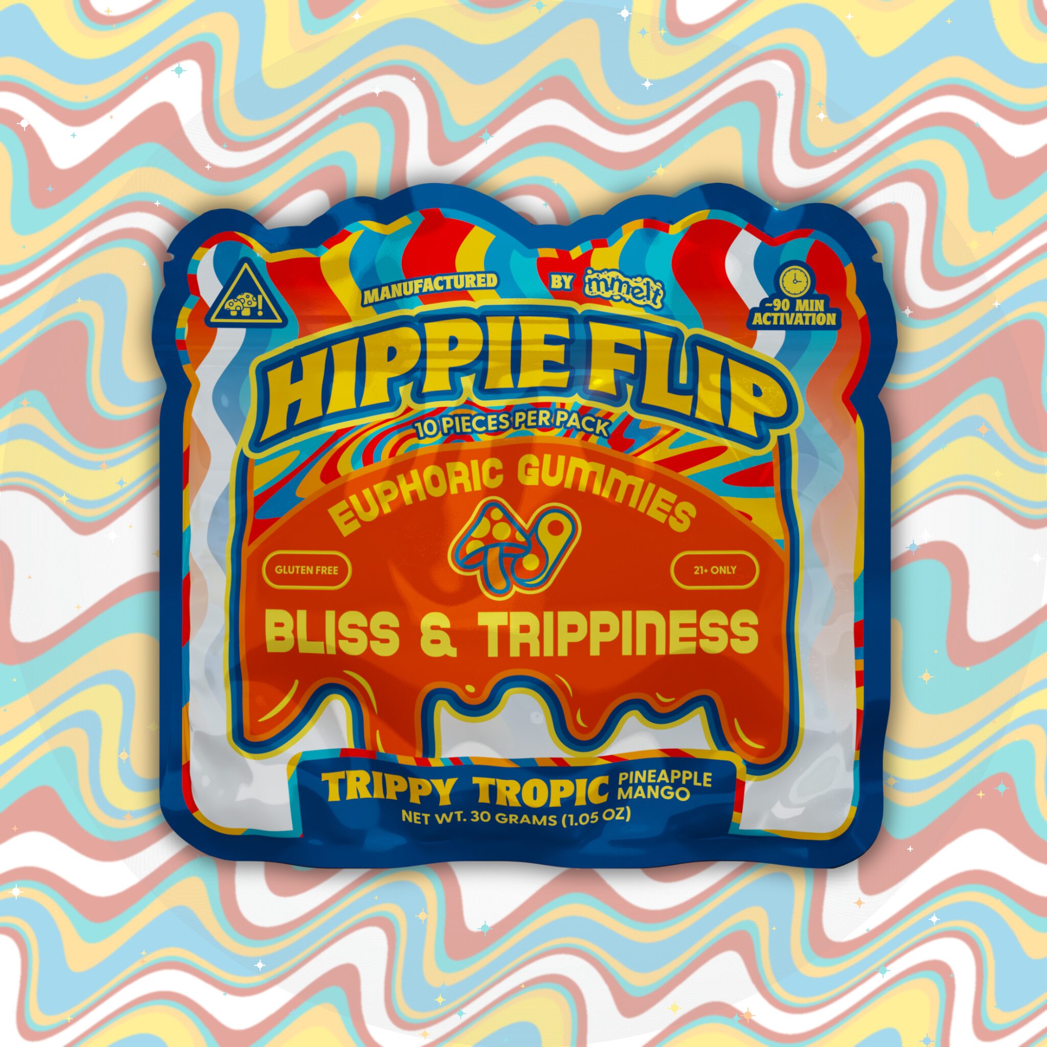 Hippie Flip Mushroom Gummies Trippy Tropic 6G gummy 6-pack