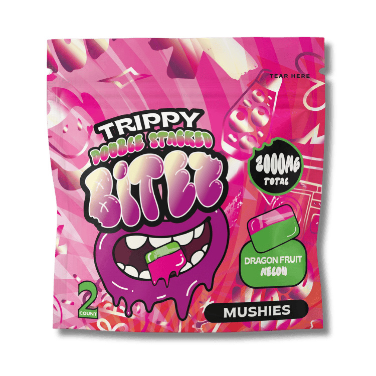 Ocho Trippy Bitez DragnFruit Melon Mushroom Gummies